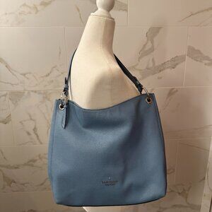 Kate Spade Pebbled Leather Shoulder Bag | Light Blue | Large